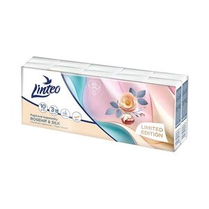 Linteo Rosehip&Silk Papírové kapesníky 3vrstvé 10x10 ks obraz