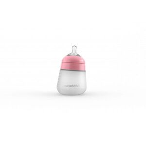 Nanobébé Silikonová dětská Flexy láhev 270ml 1ks - růžová obraz