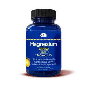 GS Magnesium citrát pure 1340 mg + B6 70+30 tablet obraz