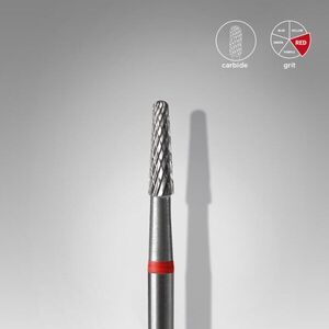 Staleks fréza FT71R023/8 karbidová kužel červená 2, 3/8 mm obraz