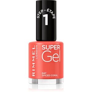 Rimmel Super Gel gelový lak na nehty bez užití UV/LED lampy odstín 047 Spiced Coral 12 ml obraz