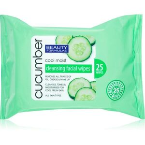 Beauty Formulas Cucumber čisticí ubrousky s výtažky z okurky 25 ks obraz