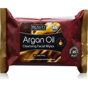 Beauty Formulas Argan Oil vlhčené čisticí ubrousky 25 ks obraz