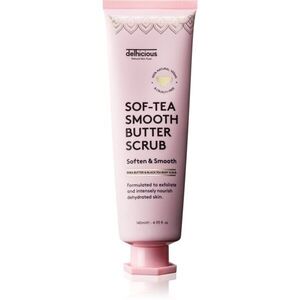 delhicious Sof-Tea Smooth Butter Scrub hydratační tělový peeling s exfoliačním účinkem 140 ml obraz
