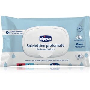 Chicco Perfumed Wipes 0m+ vlhčené ubrousky pro děti s lehkou parfemací 72 ks obraz