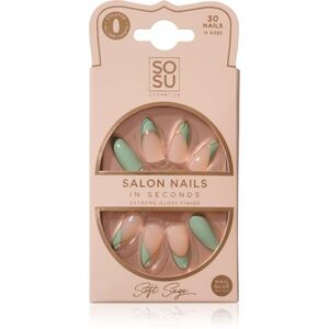 SOSU Cosmetics Salon Nails umělé nehty odstín Soft Sage 30 ks obraz