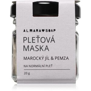 Almara Soap Face Moroccan Clay & Pumice peelingová pleťová maska pro normální pleť 20 g obraz