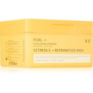 VT Cosmetics Vitamin C Astaxanthin Mask rozjasňující hydratační maska pro sjednocení barevného tónu pleti velké balení 30 ks obraz