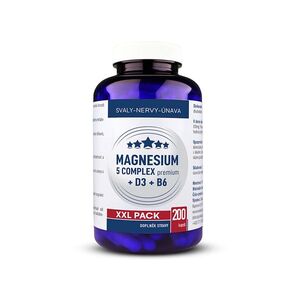 CLINICAL Magnesium 5 complex premium + D3 + B6 200 kapslí obraz