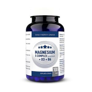 CLINICAL Magnesium 5 complex premium + D3 + B6 100 kapslí obraz