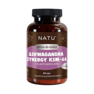 NATU Ashwagandha extrakt KSM-66 s piperinem 90 kapslí obraz