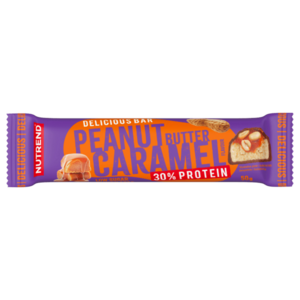Nutrend DELICIOUS BAR arašídové máslo + karamel tyčinka 50 g obraz