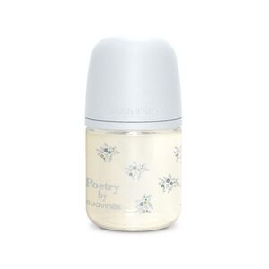 Suavinex Poetry Skleněná láhev fyziologická SX Pro 0m+ SF 120 ml 1 ks modrá obraz