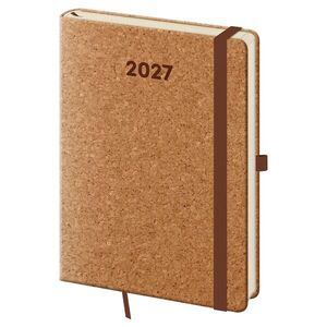 Helma Cork týdenní diář 2027, hnědý, A5 14, 3 × 20, 5 cm obraz
