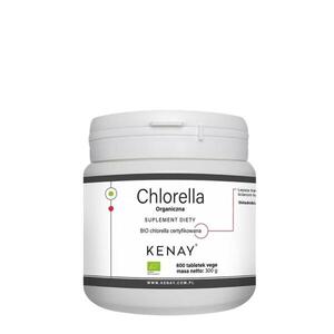 Kenay Chlorella BIO chlorella vulgaris 600 tablet obraz