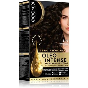 Syoss Oleo Intense permanentní barva na vlasy s olejem odstín 3_10 Tmavě Hnědá 1 ks obraz