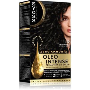 Syoss Oleo Intense permanentní barva na vlasy s olejem odstín 1_10 Intenzivně Černá 1 ks obraz