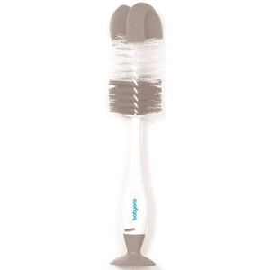 BabyOno Take Care Brush for Bottles and Teats kartáč na čištění 2 v 1 Grey 1 ks obraz