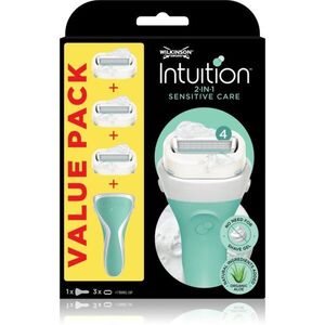 Wilkinson Sword Intuition 2in1 Soap & Shave Sensitive holicí strojek + náhradní hlavice 3 ks obraz