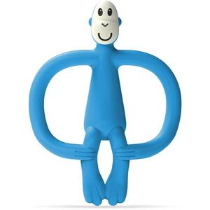 Matchstick Monkey Monkey Teether kousátko s kartáčkem 2 v 1 Blue 1 ks obraz