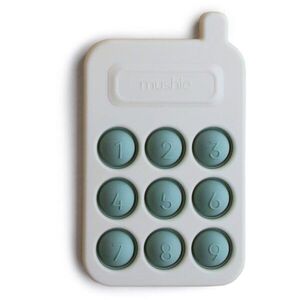 Mushie Pop-It Phone aktivity hračka pro děti Cambridge Blue 10m+ 1 ks obraz