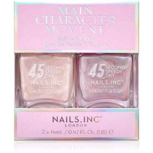 Nails Inc. 45 Second Speedy Gloss lak na nehty DUO BALENÍ odstín Main Character Moment 2x14 ml obraz