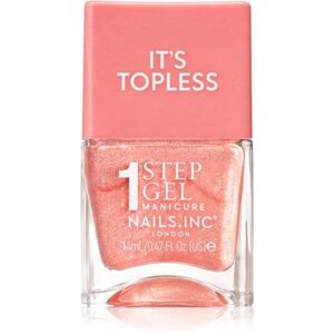 Nails Inc. It’s Topless gelový lak na nehty pro dlouhotrvající efekt odstín Millie Peach Iridescent 14 ml obraz