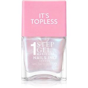 Nails Inc. It’s Topless gelový lak na nehty pro dlouhotrvající efekt odstín Kat Baby Pink Iridescent 14 ml obraz