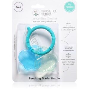 Matchstick Monkey Cooling Teether kousátko s chladivým účinkem Blue/ Mint 3m+ 1 ks obraz