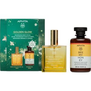 Apivita Golden Glow vánoční dárková sada pro jemnou a hladkou pokožku obraz