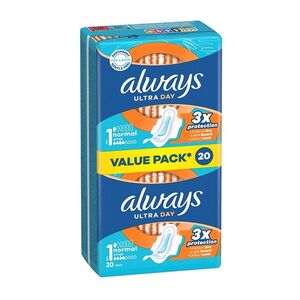 ALWAYS Ultra Normal Plus Duo vel.1 Hygienické vložky s křidélky 20 ks obraz
