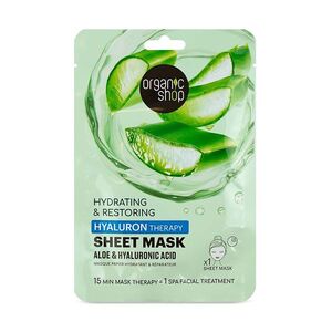 ORGANIC SHOP Hyaluronová plátýnková maska s aloe a kyselinou hyaluronovou 1 ks obraz