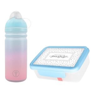 ZDRAVÁ LAHEV Set pastel modrá obraz