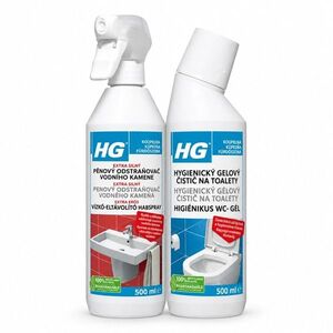 HG Pěnový čistič vodního kamene + gelový čistič na toalety 2x500 ml obraz