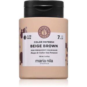 Maria Nila Colour Refresh jemná vyživující maska bez permanentních barevných pigmentů odstín Beige Brown 7.23 100 ml obraz