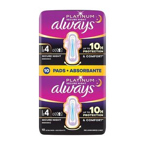 ALWAYS Platinum Ultra Night Hygienické vložky s křidélky 10 ks obraz