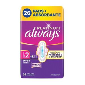 ALWAYS Platinum Super Hygienické vložky s křidélky 26 ks obraz