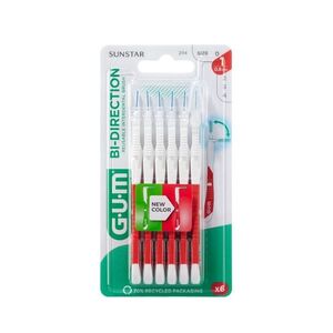 GUM BI DIRECTION ULTRA 0, 8 mm červené (ISO 1) mezizubní kartáčky 6 ks obraz