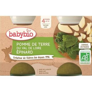 BABYBIO Brambory se špenátem 2x130 g obraz