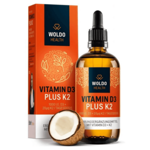 WOLDOHEALTH Vitamín D3 + K2 50 ml obraz