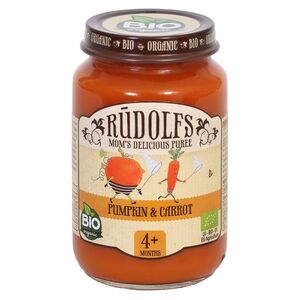 RUDOLFS Bio příkrm dýně a mrkev 4m+ 190 g obraz