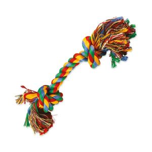 Dog Fantasy Hračka uzel bavlněný barevný 2 knoty 30 cm obraz