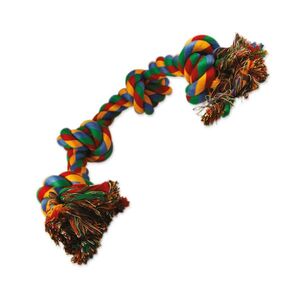 Dog Fantasy Hračka uzel bavlněný barevný 4 knoty 60 cm obraz