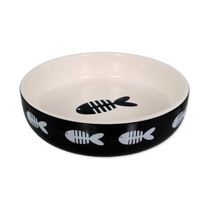 MAGIC CAT Miska keramická potisk ryba černá 13x4 cm 260 ml obraz