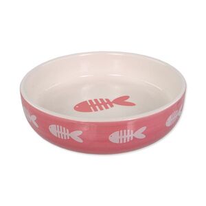 MAGIC CAT Miska keramická potisk ryba růžová 13x4 cm 260 ml obraz