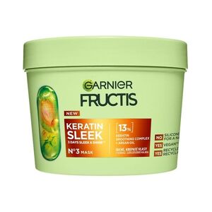 Garnier Fructis Keratin Sleek maska na suché a krepaté vlasy 370 ml obraz