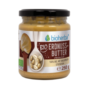 100% bio arašídové máslo crunchy – 250 g – Bioherba obraz