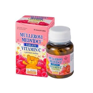 Dr. Müller Müllerovi medvídci s vitaminem C malina 45 tablet obraz