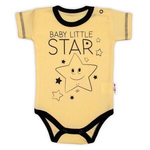 Baby Nellys Body krátký rukáv Baby Little Star - žluté obraz