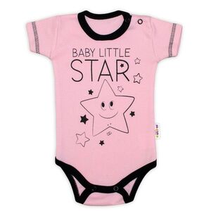 Baby Nellys Body krátký rukáv Baby Little Star - růžové obraz